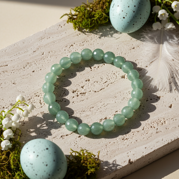 Natural Green Aventurine Crystal Bracelet for Money Luck, Positivity & Emotional Healing