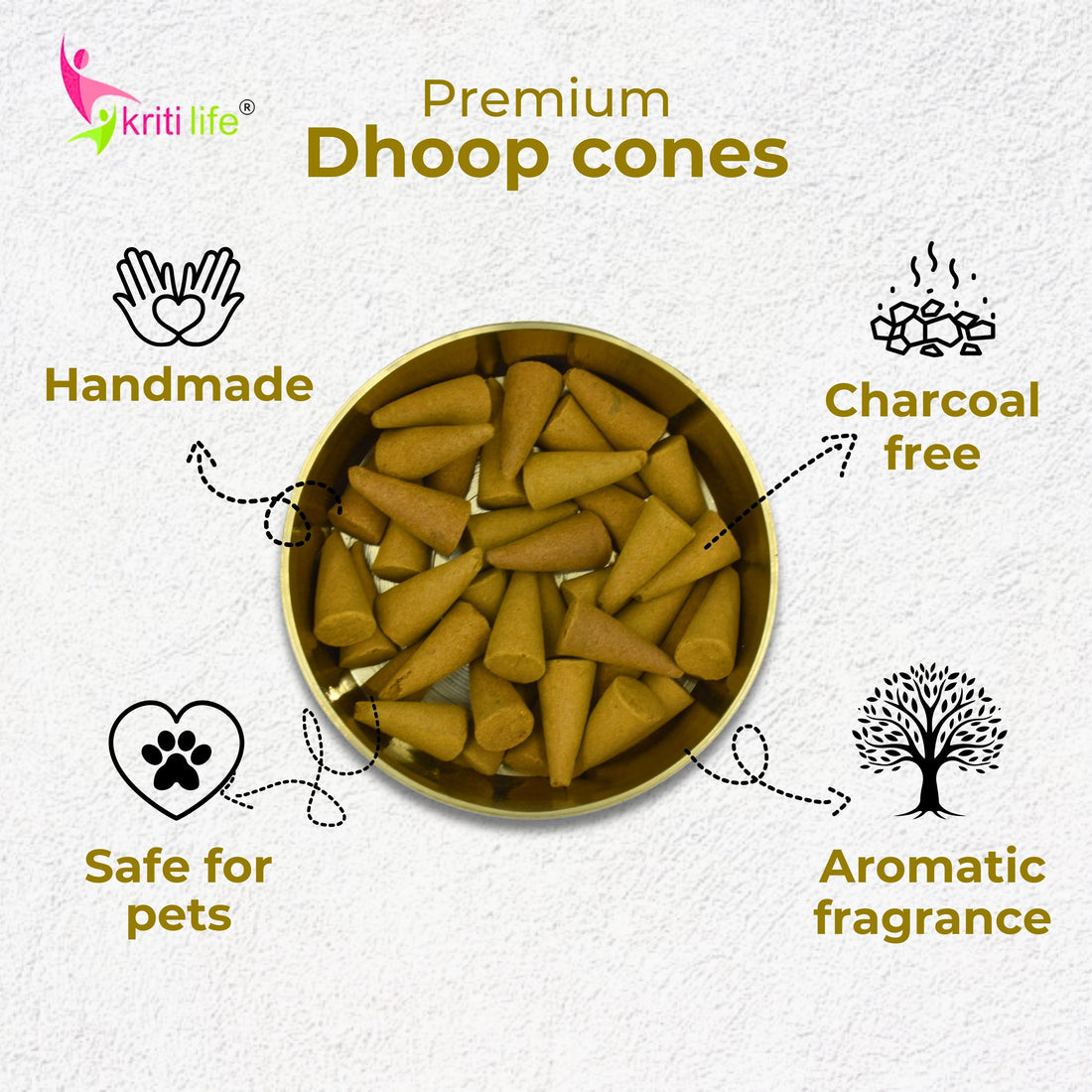 Incense Cone - Nag Champa 150 Pcs Burn Time 20 Minutes