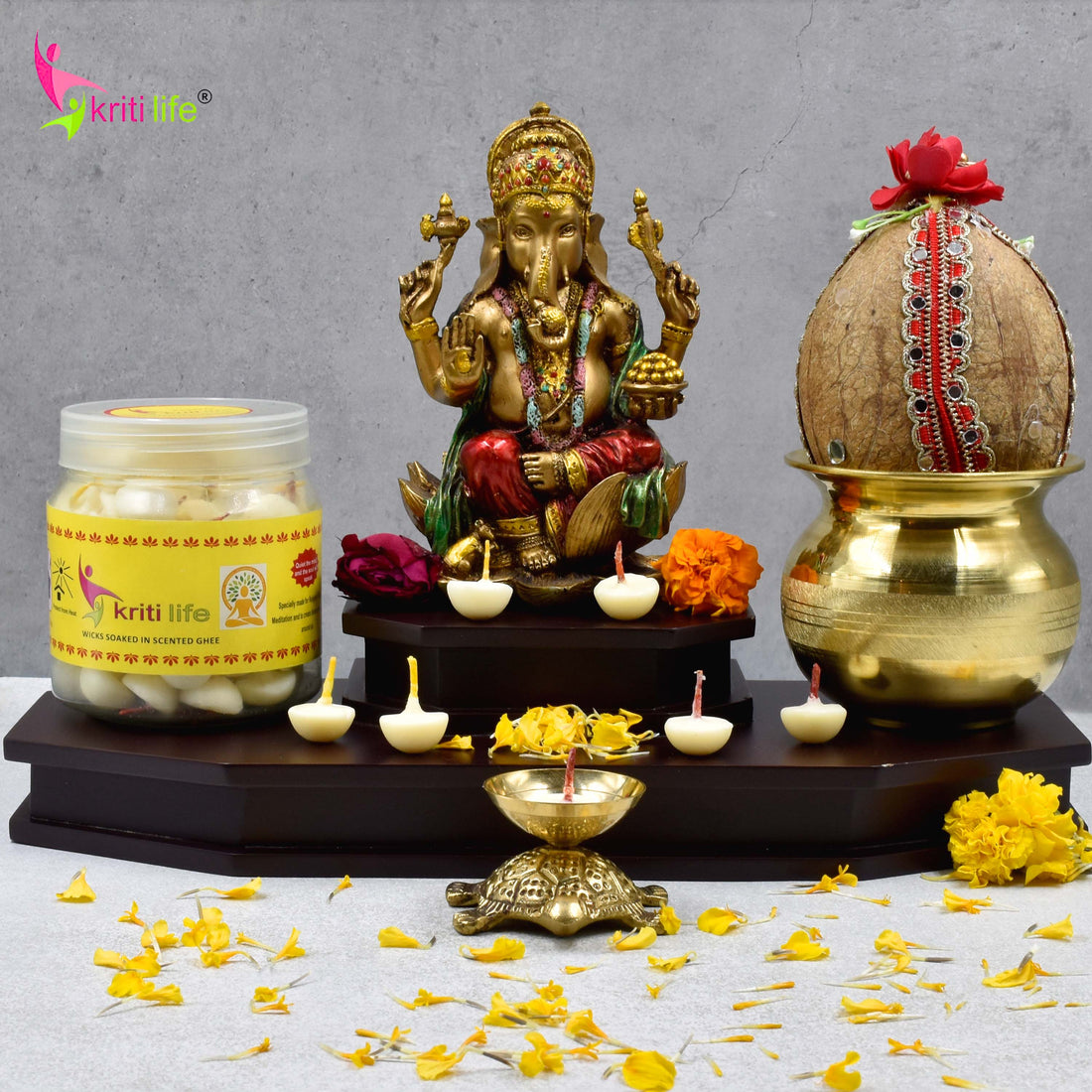 Kriti Life Scented Ghee Jyot Batti 100 Pcs for Puja Rituals