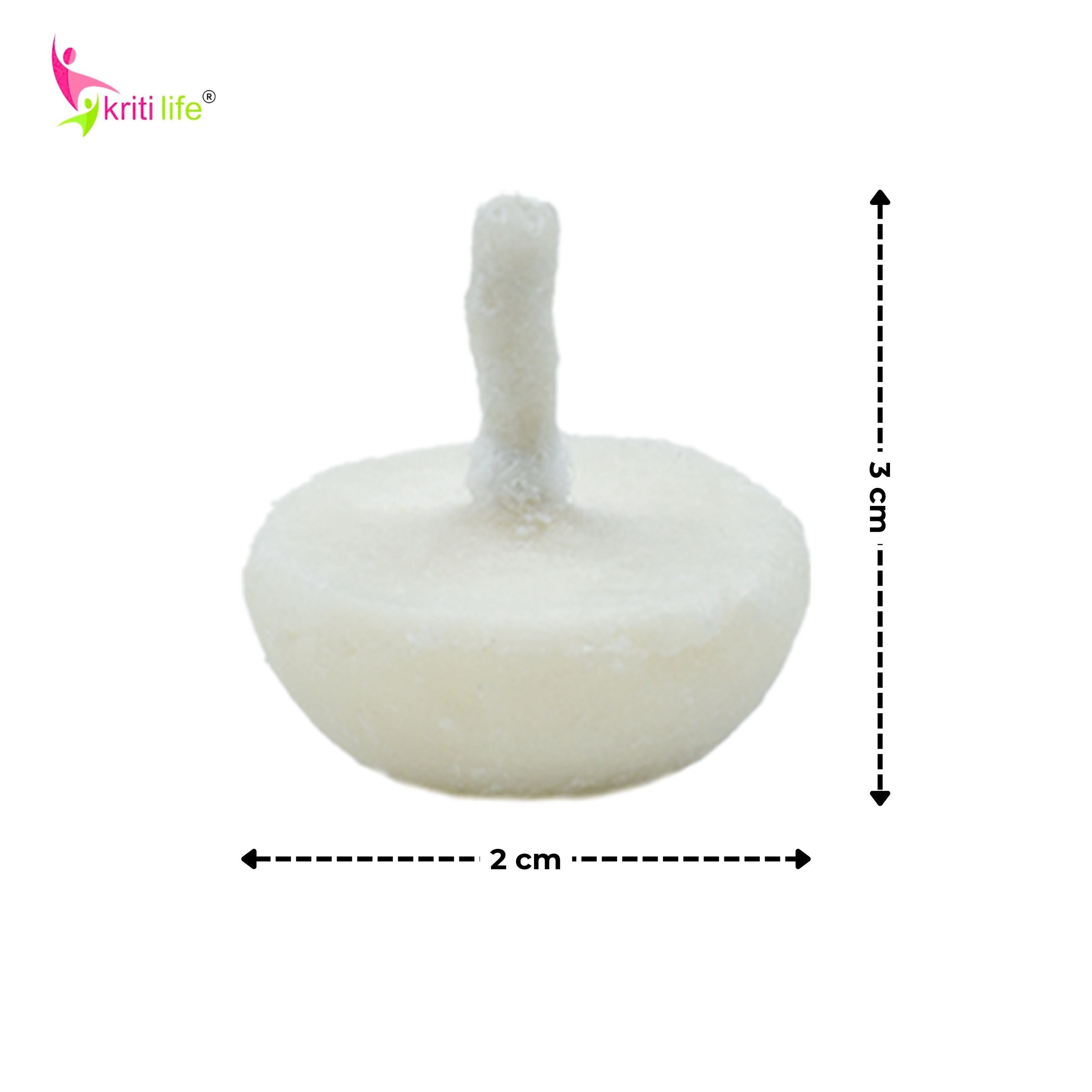 Kriti Life Scented Ghee Jyot Batti - Mogra 100 Pcs for Puja Rituals