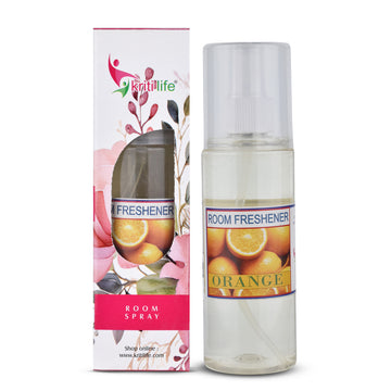 Kriti Life Room Spray - Orange 165 ML Long-Lasting Fragrance for Home &amp; Office.