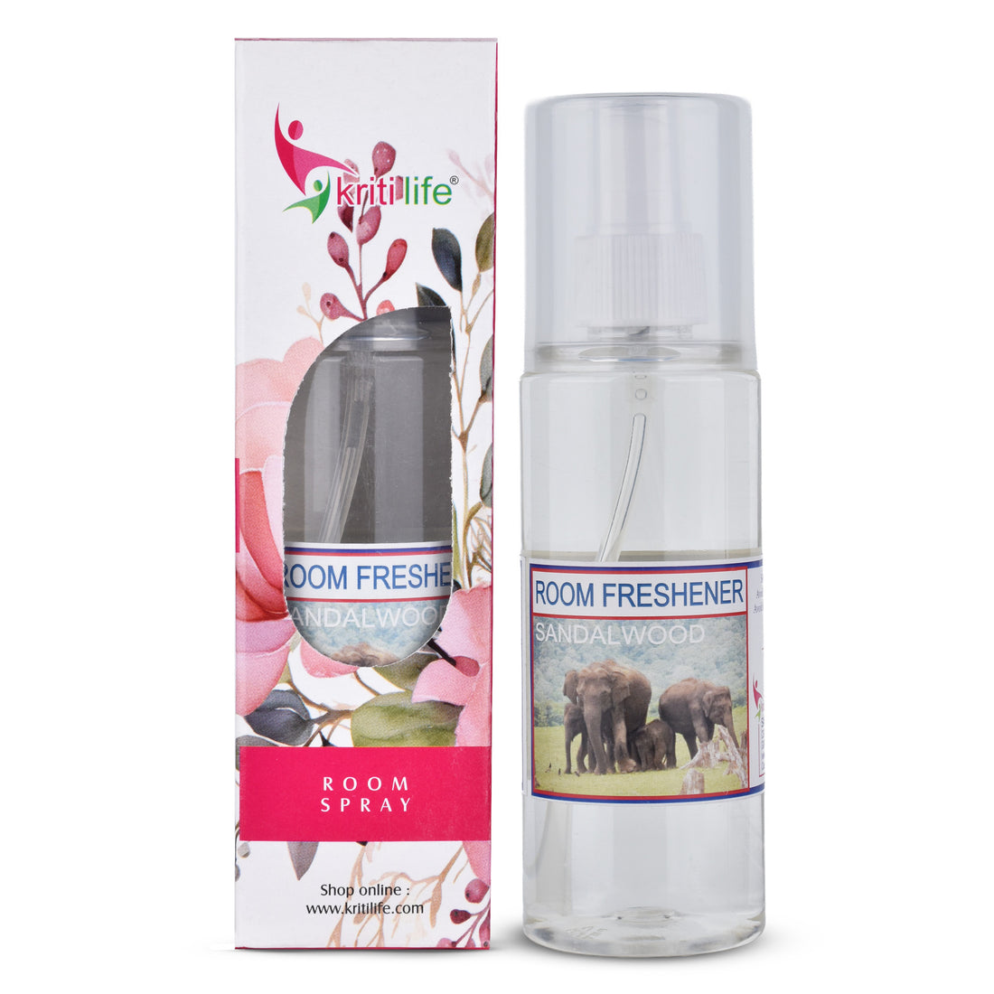 Kriti Life Room Spray - Sandalwood 165 ML Long-Lasting Fragrance for Home &amp; Office