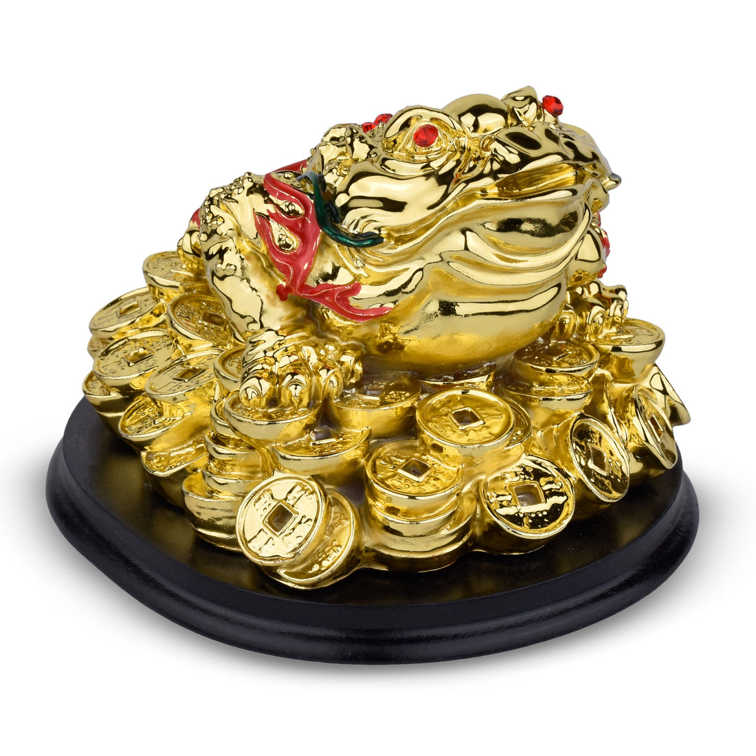 Feng Shui Wealth Frog Idol | Polyresin Wealth Toad Showpiece for Cash Flow, Business Growth & Luck- 4.5 inches
