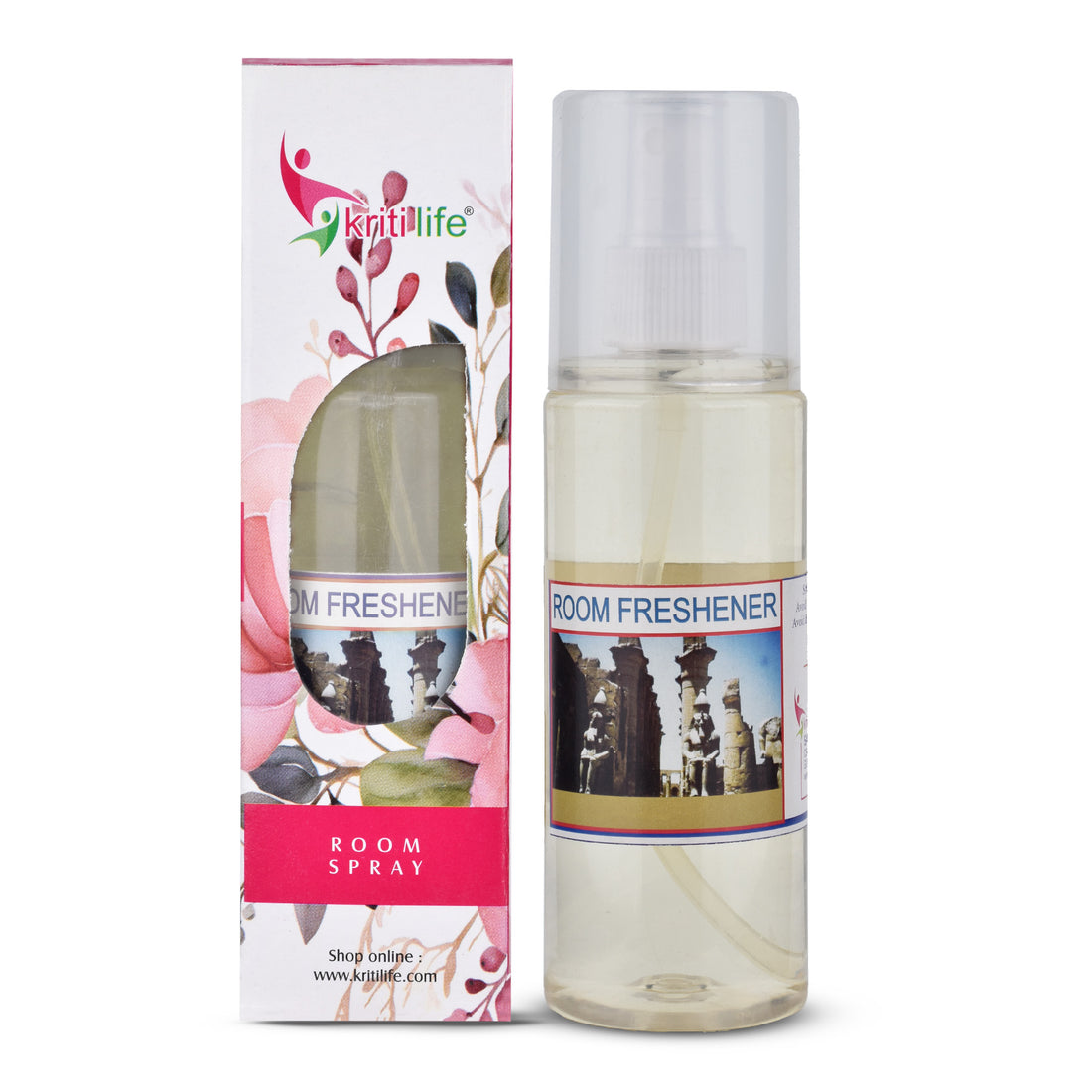 Kriti Life Room Spray - Musk 165 ML Long-Lasting Fragrance for Home &amp; Office.