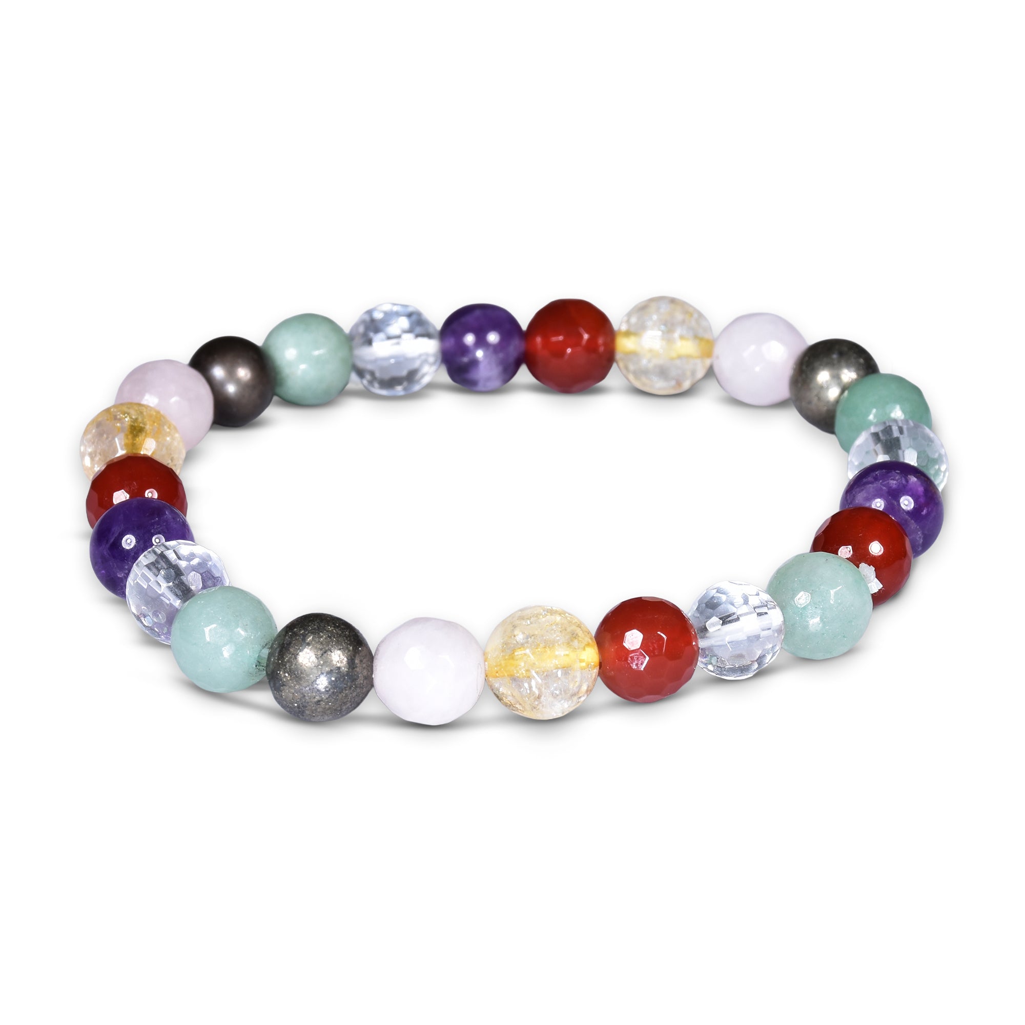 Natural 7 Chakra Healing Stone Crystal Bracelet |  attract positive energy