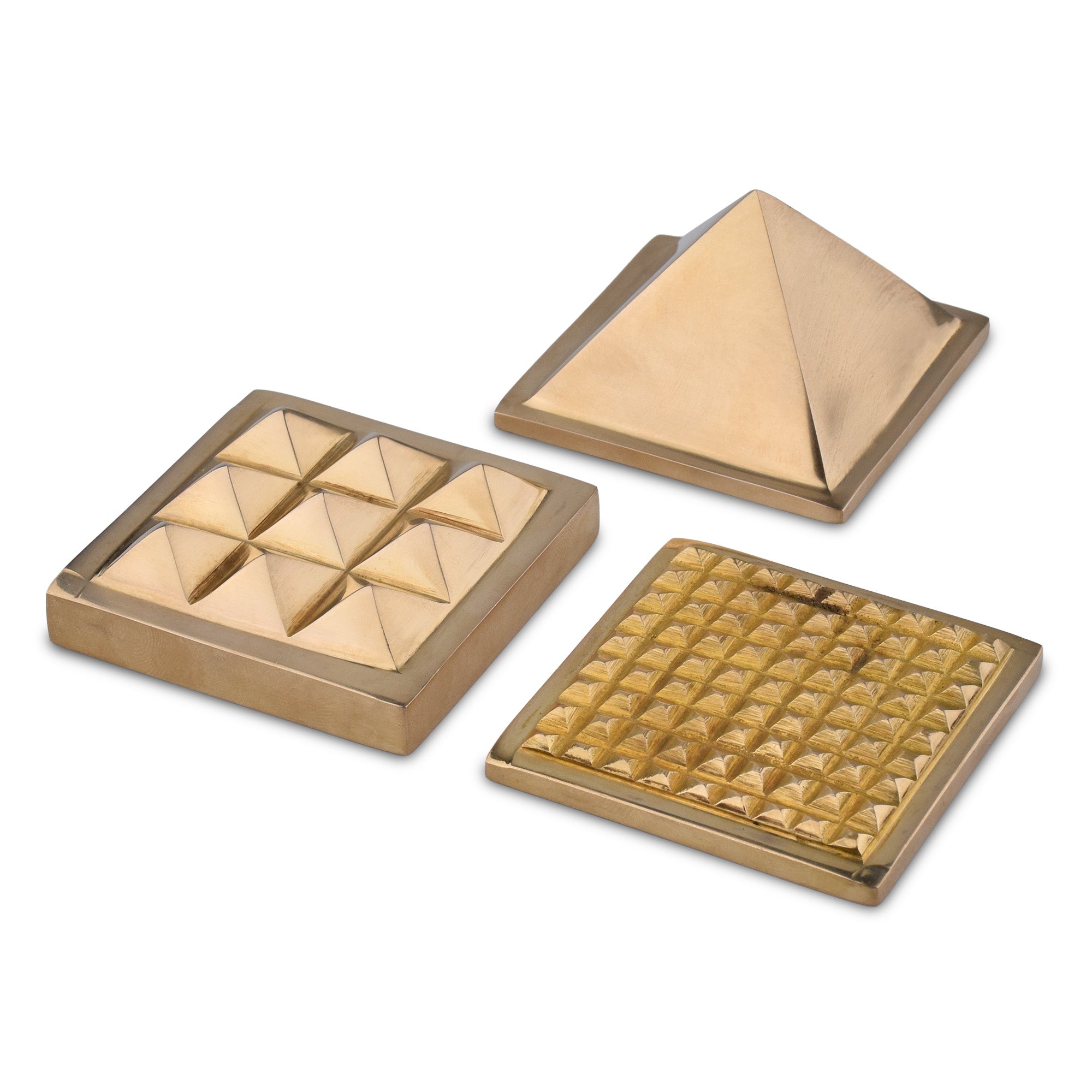 Brass Pyramid – 2.5 inches | Vastu Dosh Nivaran & Energy Balancer for Home & Office