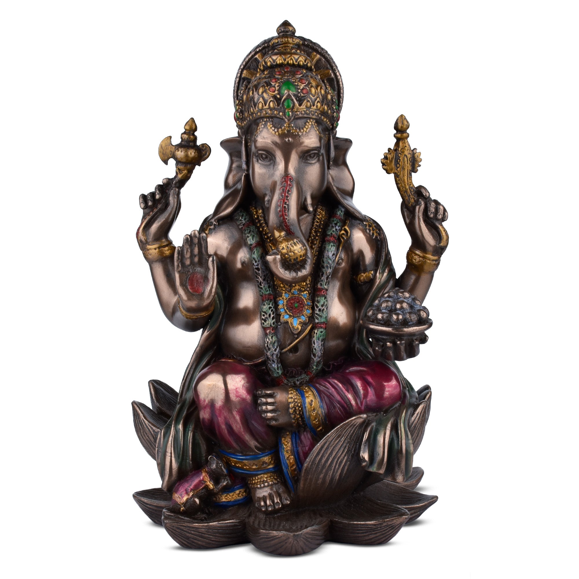 Lord Ganesha Idol | Antique Finish | 7.5 inches | Polyresin Ganpati Statue for Home, Office & Gifting