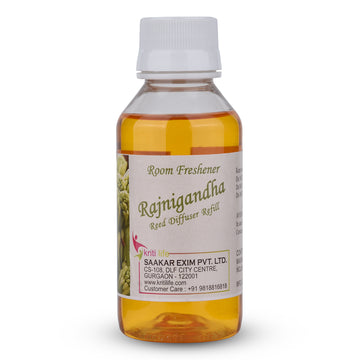 Kriti Life Reed Diffuser Refill - Rajni Gandha 90ML Long-Lasting Room Fragrance