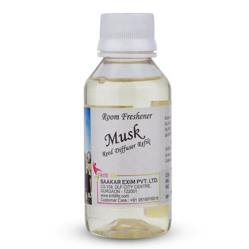 Kriti Life Reed Diffuser Refill - Musk 90ML Long-Lasting Room Fragrance