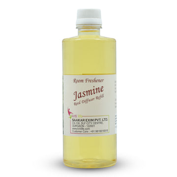 Kriti Life Reed Diffuser Refill - Jasmine 450ML Long-Lasting Room Fragrance
