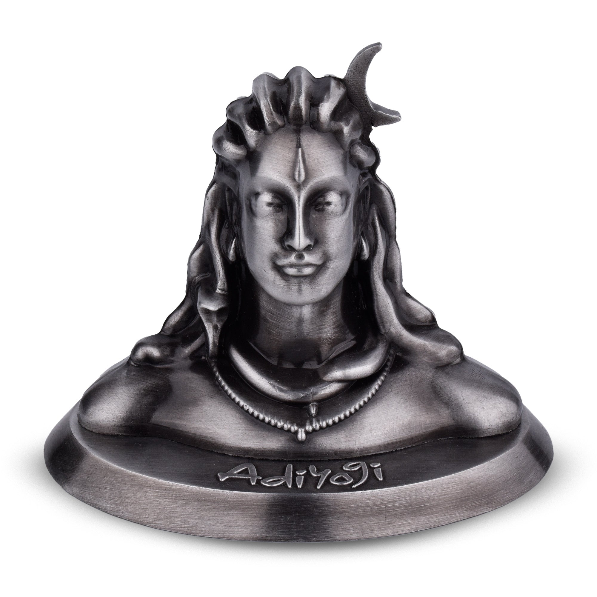 Adiyogi Shiva Idol – 4.5 inches - Silver Polyresin for Home Decor, Meditation & Gifting