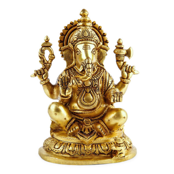 Divine Ganesha Brass Idol